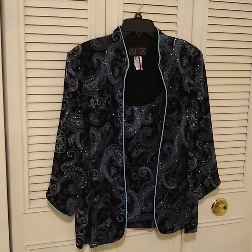 Two-piece jacket/tank top special occasion set